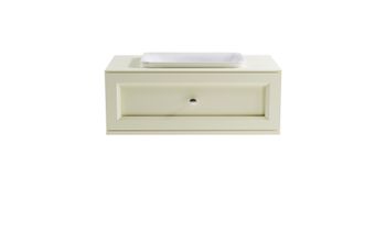 Тумба Классик 90см 1ящ RAL1013 мат., раковина Ретро бел глянц, столешница Solid в цвете 4631177715570 — фото 2, Тумбы с раковиной