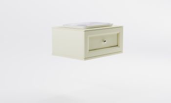 Тумба Классик 70см 1ящ RAL1013 мат., раковина Ретро бел глянц, столешница Solid в цвете 4631177715457 — фото 3, Тумбы с раковиной