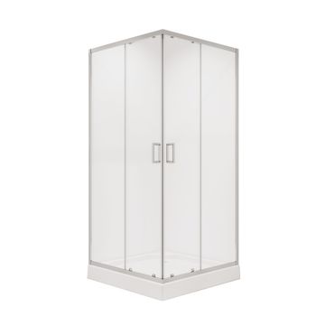 Душевое ограждение Niagara Nova NG-6609-08 (100х100х195) квадрат,хром,двери раздвижные,стекло прозрачное,1 место 66090811 — фото 1, Душевые уголки