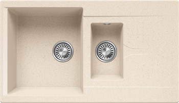 Кухонная мойка Polygran BRIG-870 No327 Кремовый 854970 — фото 1, Кухонные мойки