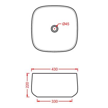 Раковина Artceram Cognac Quadro накладная без отверстий цвет brown cocoa COL006 39 00 — фото 1, Раковины накладные