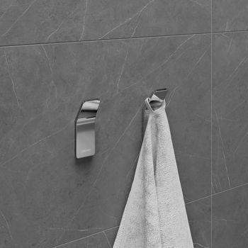 Крючок одинарный SMOOTH LINE для полотенец 2 шт., хром 9711001 — фото 1, Крючки для полотенец