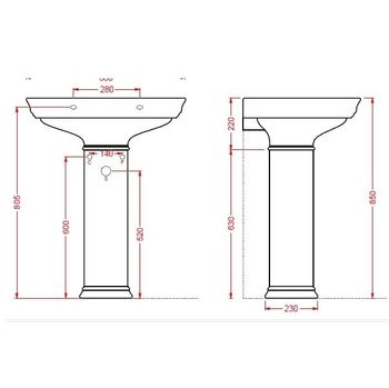 Пьедестал Artceram Civitas для раковины цвет белый CIC001 01 00 — фото 2, Раковины