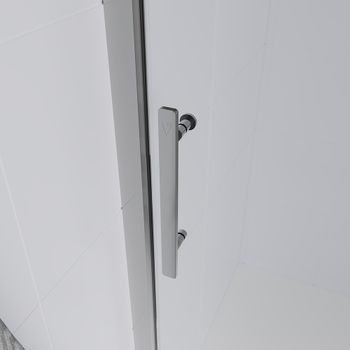 Душевая дверь Veconi Evo 100 CH, 1400x1950, хром, стекло прозрачное E1-CH-140-01-C9 — фото 2, Душевые двери в нишу