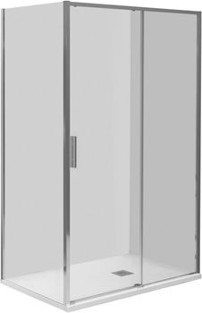 Душевая дверь Aquanet Pleasure Evo 120 AE65-N120-CT профиль хром, прозрачное стекло — фото 10, Душевые двери в нишу