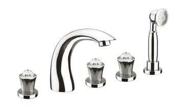 Смеситель на борт ванны Fiore VENERE SKY (SWAROVSKI®) 13CR0608, хром — фото 1, Смесители на борт ванны