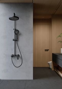 Душевая система BELZ B24713-7, черный — фото 1, Душевые системы