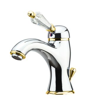 Смеситель для раковины Fiore IMPERIAL-SKY (SWAROVSKI®) 82CO5221, хром/золото — фото 1, Смесители для раковины