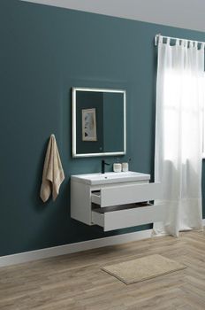 Мебель для ванной Aquanet Беркли 60 белый/дуб рошелье (зеркало дуб рошелье) 00258906 — фото 12, Комплекты мебели для ванной