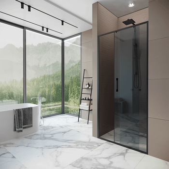 Душевая дверь ALEX BAITLER 6 серия AB62B140 тонированное стекло — фото 1, Душевые перегородки