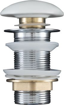 Донный клапан Aquanet белый матовый, без перелива 00330951 — фото 4, Донные клапаны