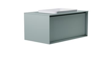 Тумба Фрейм 100см 1ящ NCS S 3005-b80g мат., раковина Антарес бел гл, столешница Solid в цвете 4631177715365 — фото 3, Тумбы с раковиной