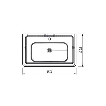 раковина 800x490x245 CH-800 — фото 1, Раковины