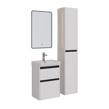 Зеркало Lemark MIOBLACK 50х80 см с интерьерной подсветкой, с подогревом LM50ZM-black — фото 4, Зеркала в ванную комнату