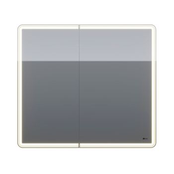 Шкаф зеркальный Lemark ELEMENT 90х80 см с подсветкой, с розеткой, цвет корпуса: Белый LM90ZS-E — фото 1, Зеркальные шкафы в ванную