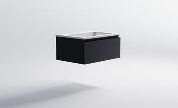 Товар: Нижний шкаф Альфа 70 с 1 ящиком темно-серый (RAL7024 матовый)+ Раковина "Альфа 70" 03060003ral7024+04010006 - фото 4 Нижний шкаф Альфа 70 с 1 ящиком темно-серый (RAL7024 матовый)+ Раковина "Альфа 70" 03060003ral7024+04010006 — фото 4, Тумбы с раковиной
