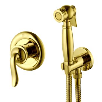 Brava Смеситель для биде, гигиен.душ встраиваемый р/ОД, золото, LM, LM4719G — фото 1, Смесители для биде