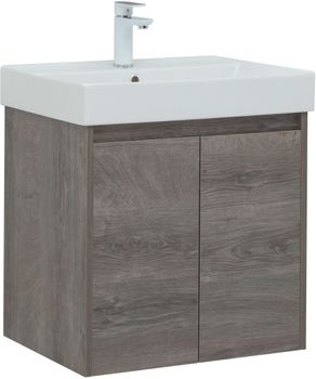 Тумба под раковину Aquanet Nova Lite 60 дуб рошелье (2 дверцы) 00298848 — фото 1, Тумбы под раковину