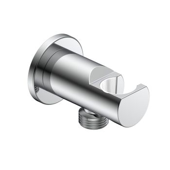 AQM8714CR Siena Выход из стены с держателем, хром — фото 1, Шланговые подключения