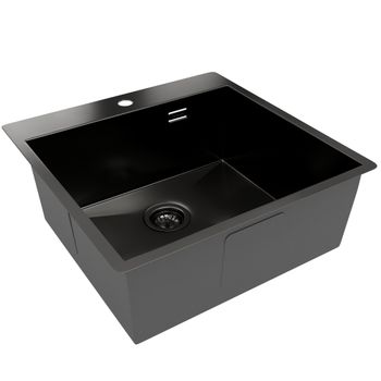 Кухонная мойка Reflexion Iseo RX2265BL оружейная сталь — фото 259, Кухонные мойки