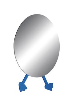 CREAVIT DUCKY Зеркало Яйцо СИНИЙ DC30035-BB — фото 1, Зеркала в ванную комнату