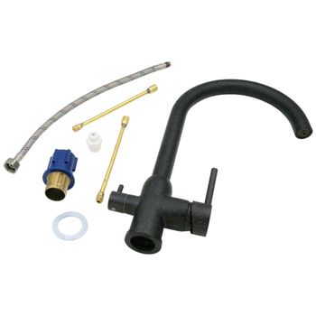 NAPOLI Смеситель д/кухни совмещенный с краном для питьевой воды, черный камень 32665 — фото 9, Смесители для кухни