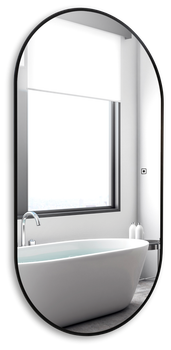 AQM9109B 550x1050 Зеркало с подсветкой и подогревом, универсальный монтаж — фото 2, Зеркала в ванную комнату