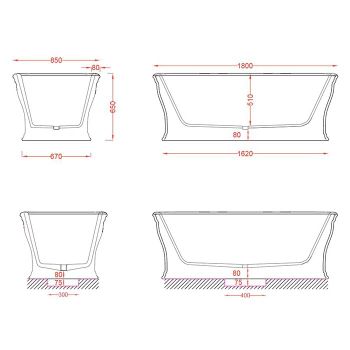 Ванна Artceram NEO отдельностоящая цвет белый ACW003 01 — фото 1, Ванны