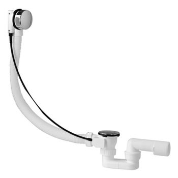 EVS0150 Слив-перелив для ванны METAL (полуавтомат) хром PLASTBRNO — фото 1, Сливы-переливы