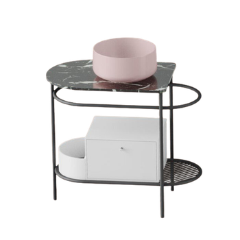 Ящик выдвижной Artceram Flair 3.0 и боковая секция для металлической консоли цвет белый матовый ACM037 05 — фото 1, Мебель для ванной