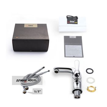 Смеситель для раковины D&K Rhein DA1342101, хром — фото 2, Смесители для раковины