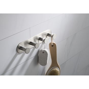 Вешалка-4 крючка Timo Saona 13015/13 никель — фото 1, Крючки для полотенец