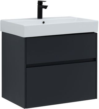 Тумба с раковиной Aquanet Бруклин 70 цв. антрацит матовый 00312876 — фото 2, Тумбы с раковиной