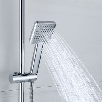 BOND Cube B06-9500 Душевая система с тропическим душем и смесителем с изливом — фото 8, Душевые системы