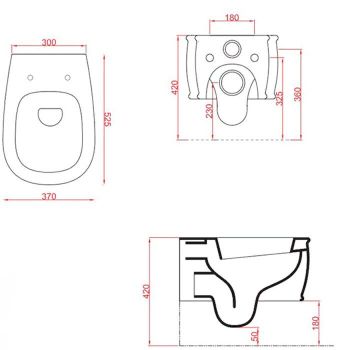 Унитаз Artceram Azuley подвесной цвет черный AZV001 03 00 — фото 1, Подвесные унитазы