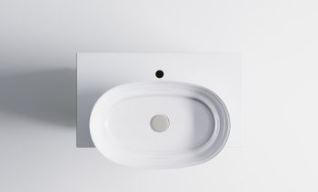 Тумба М-40 Slim 70см 1ящ RAL7024 мат./волна, раковина Атрия бел гл., столешница Solid бел гл. 4631177714504 — фото 3, Тумбы с раковиной