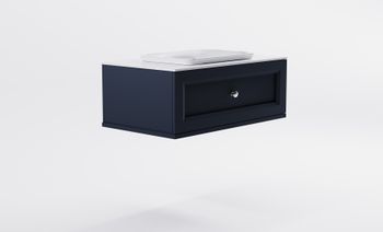 Товар: Тумба Классик 90 с 1ящ RAL7024 мат. с раковиной Ретро бел гл. и столешницей Solid бел гл. 4631177714146 - фото 3 Тумба Классик 90 с 1ящ RAL7024 мат. с раковиной Ретро бел гл. и столешницей Solid бел гл. 4631177714146 — фото 3, Тумбы с раковиной