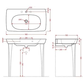 Ножки Artceram Civitas керамические для раковины (2 шт.) цвет белый CIC002 01 00 — фото 2, Комплектующие