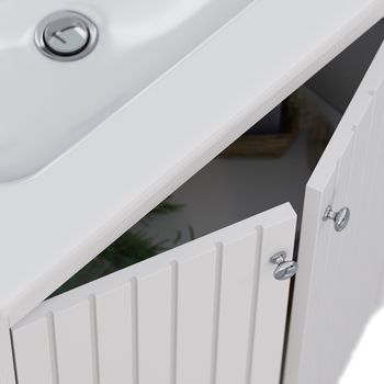 Тумба Lemark ROMANCE 60 см под 1 раковину, подвесная/напольная, 2-х дверная, цвет корпуса, фасада: Б LM07R60T — фото 3, Тумбы под раковину