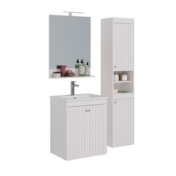 Тумба Lemark ROMANCE 60 см под 1 раковину, подвесная/напольная, 2-х дверная, цвет корпуса, фасада: Б LM07R60T — фото 5, Тумбы под раковину