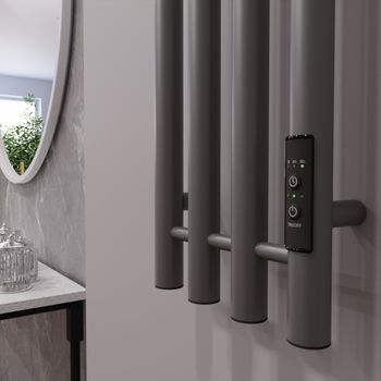 Полотенцесушитель Проксима Круг (электро.) 21х120 (скр.монтаж, унив.подкл., Графит), Альтасан ПроксимаКругСП21120Г — фото 4, Полотенцесушители