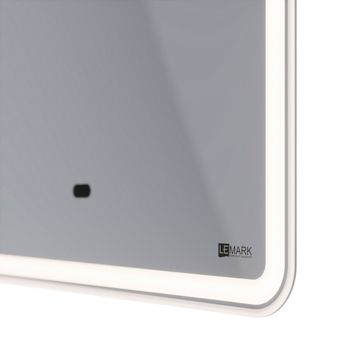 Зеркало Lemark ELEMENT 90х80 см с подсветкой, с подогревом LM90Z-E — фото 2, Зеркала в ванную комнату