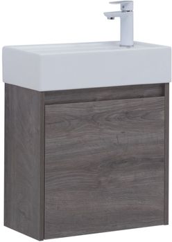 Тумба под раковину Aquanet Nova Lite 50 дуб рошелье (1 дверца) 00298854 — фото 1, Тумбы под раковину