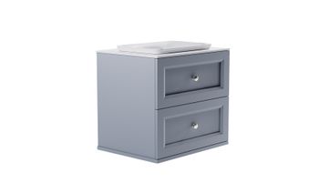 Тумба Классик 70 с 2ящ NCS S 3005-R80B мат. с раковиной Ретро бел гл. и столешницей Solid бел гл. 4631177714238 — фото 4, Тумбы с раковиной