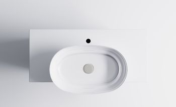 Тумба М-40 Slim 100см 1ящ NCS S 3502-Y мат./волна, раковина Атрия бел гл., столешница Solid бел гл. 4631177714665 — фото 3, Тумбы с раковиной