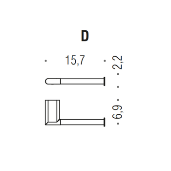 Держатель туалетной бумаги COLOMBO DESIGN MINI B4008DX.NM без крышки правый цвет черный матовый — фото 2, Держатели туалетной бумаги