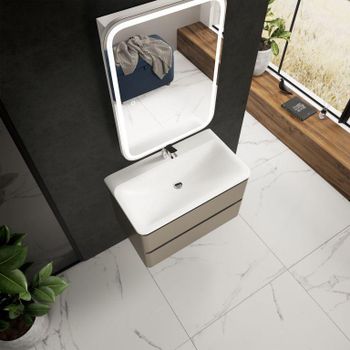 AQM900480BG "S4" тумба под умывальник подвесная 80 см., цвет бежевый. — фото 4, Тумбы под раковину