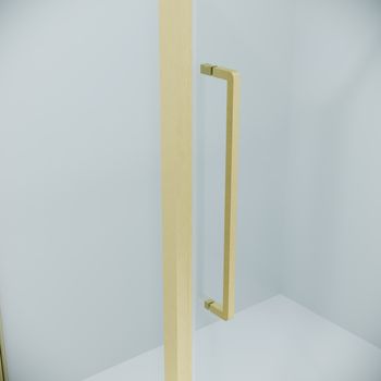 Дверь в нишу Niagara Nova NG-45-9ASG (90х195) распашная,золото сатин,стекло прозрачное,1 место — фото 10, Душевые двери в нишу