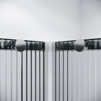 Душевое ограждение Niagara Nova NG-4624-34 (100х100х195) квадрат,раздвижная,хром,стекло рифленое,1 место — фото 6, Душевые уголки