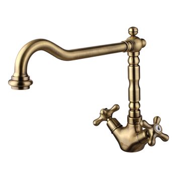 Vintage Смеситель для кухни, пов.излив 252мм, р/ДВ, бронза, LM, LM2805B — фото 2, Смесители для кухни